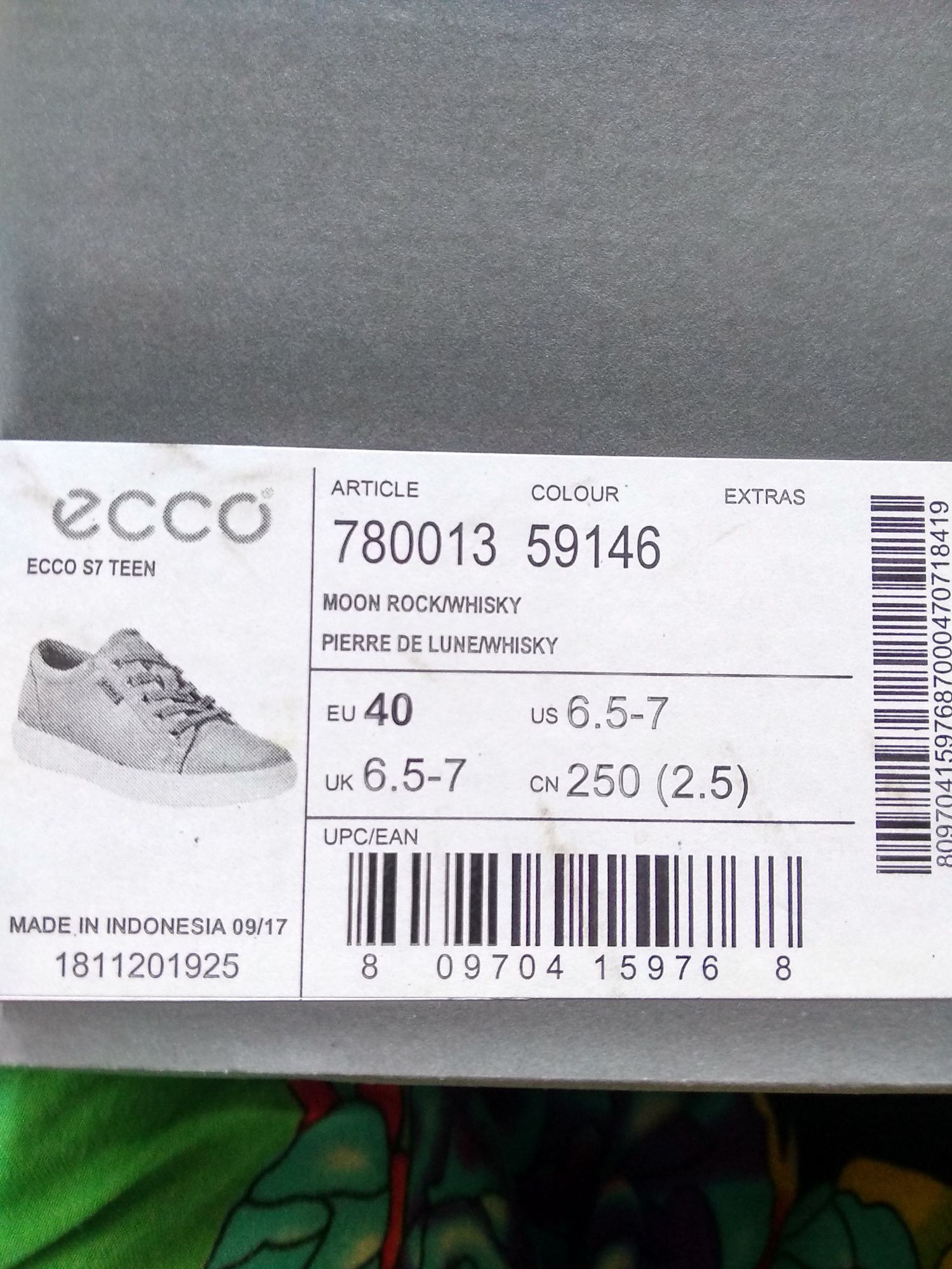 Туфли - кеды ECCO , размер 40.