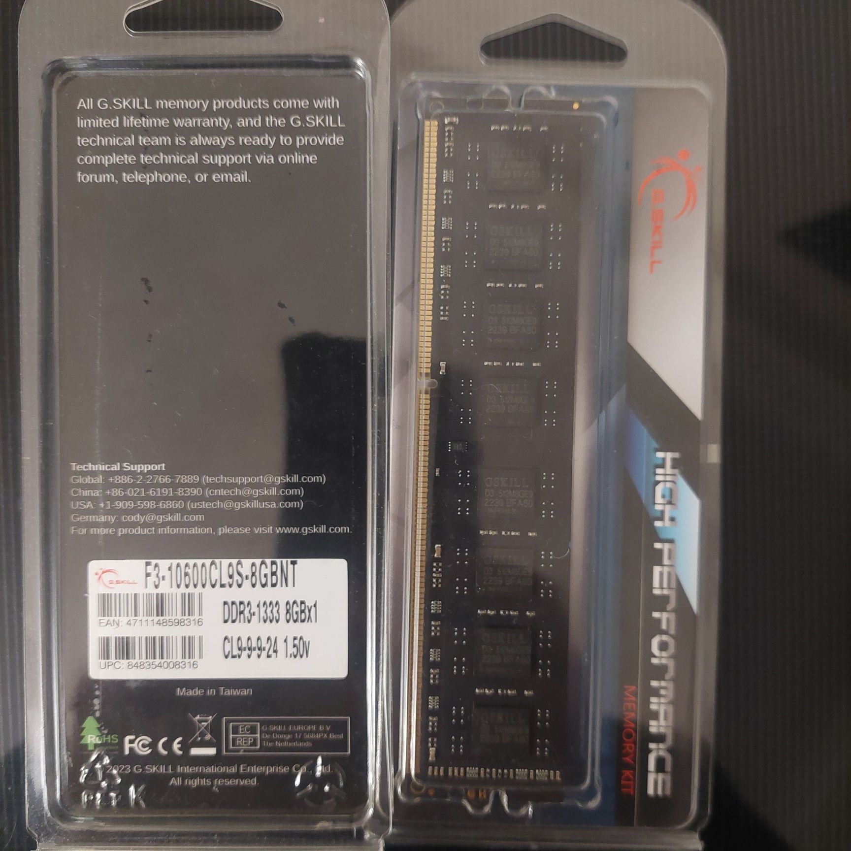 2xMemoria Ram G.Skill 8GB DDR3 1333MHZ Cl9 1.5v