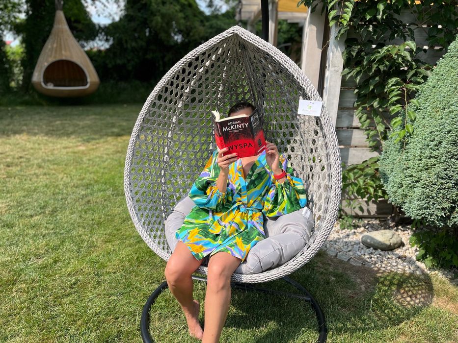 EDI bujak kosz kokon technorattan 3 kolory fotel wiszący na taras (GD)