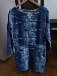 Sukienka z kieszeniami w kolorze jeansu/tunika