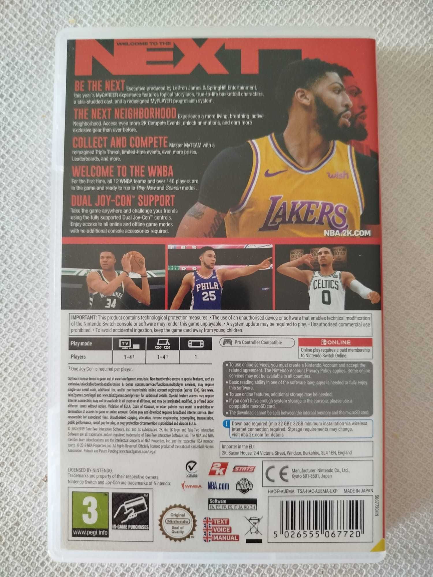 Jogo Nintendo Switch - NBA 2K20