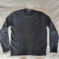 Sweter warkocz Polo Ralph Lauren rozmiar M czarny