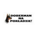 Naklejka na samochód DOBERMAN NA POKŁADZIE