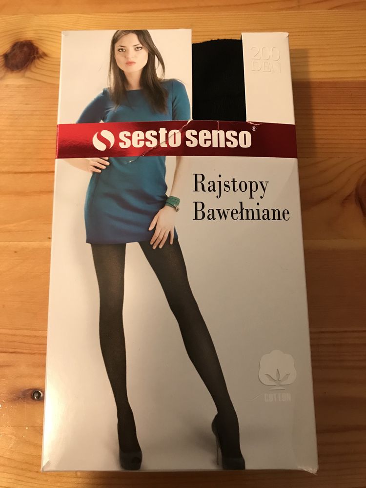 Rajstopy bawełniane czarne damskie