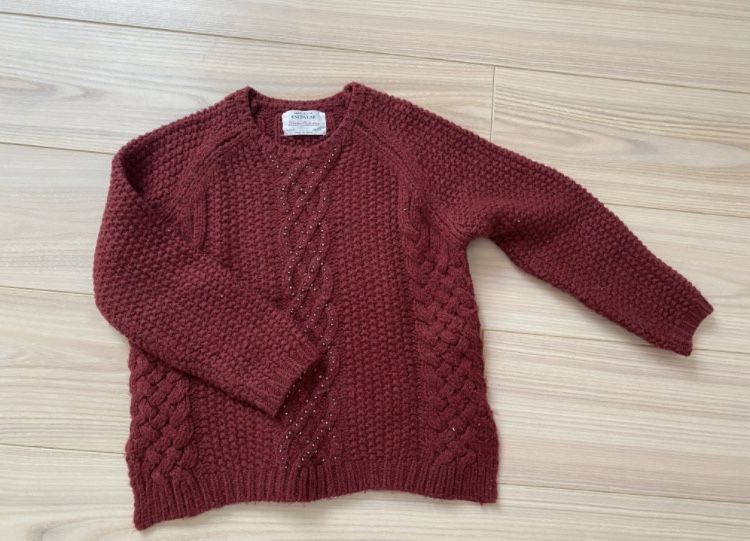 Sweter, sweterek sesja święta warkocz 110/116 Zara