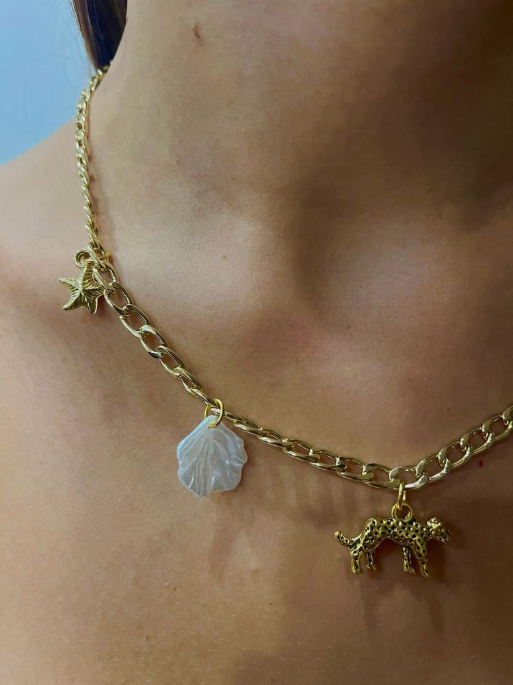 Charm Necklace - colar com pedentes