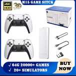 Gra konsola retro M15 4K TV game Stick dwa pady 64 GB 20 000 gier PS5