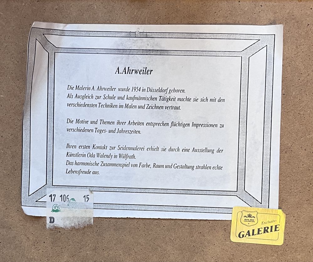Piękna złocona grafika „Klaun” - A. Ahrweiler - galeria