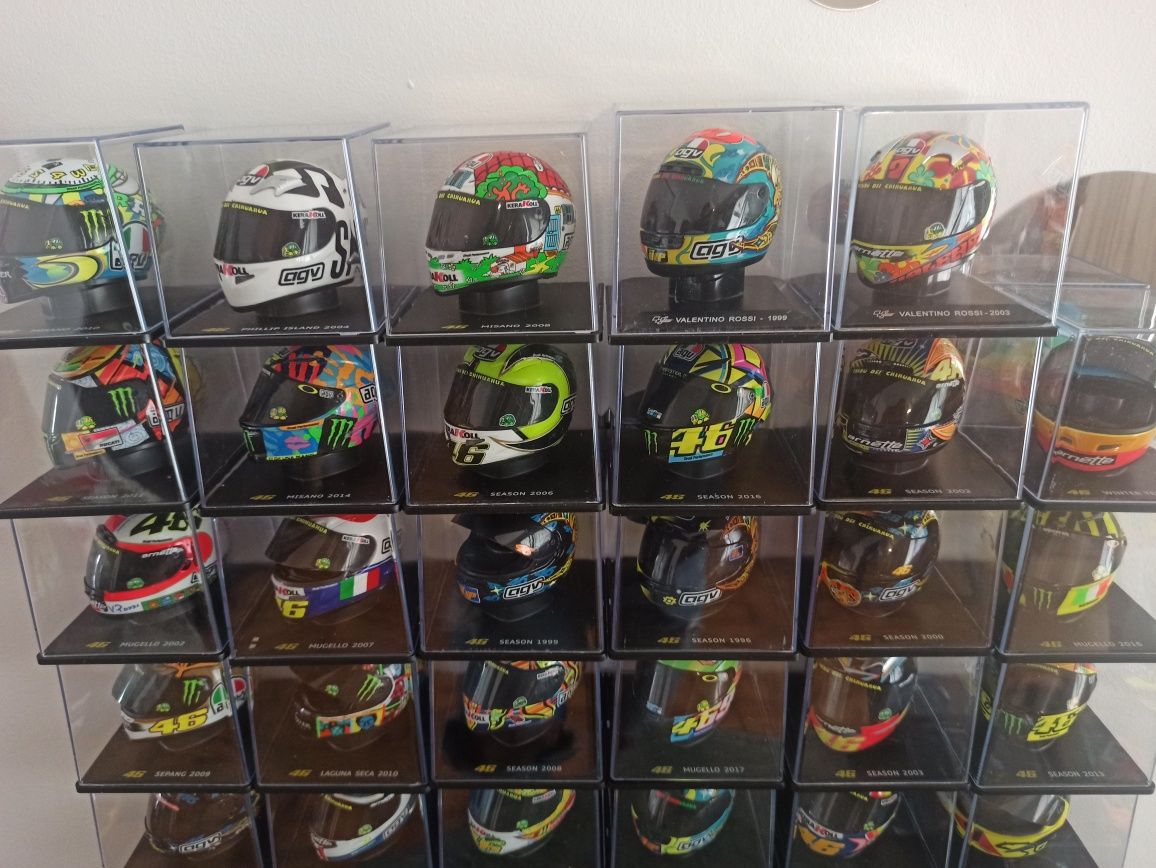 Capacetes miniatura Valentino Rossi