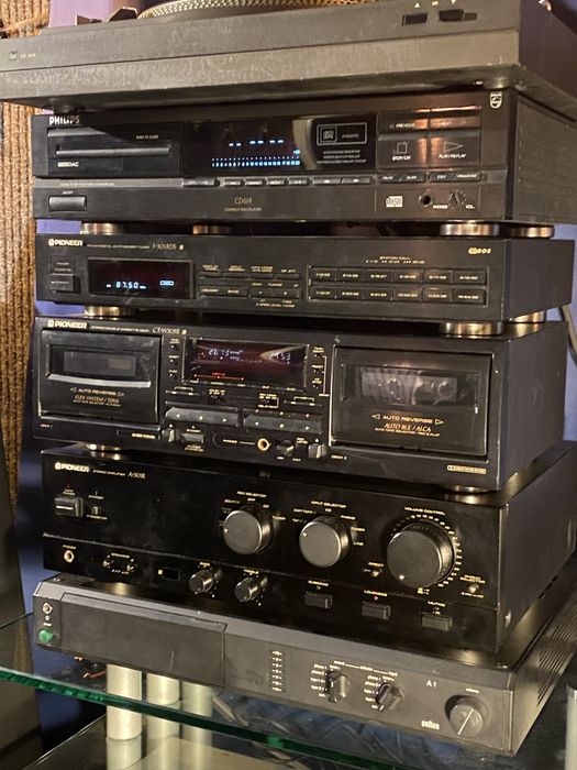 Wieża Pioneer, wzmacniacz A501R,magnetofon CTW -505R, tuner F301 RDS