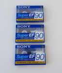 Аудіо касети SONY Super EF90 (С-90EF) запаковані - 3 шт