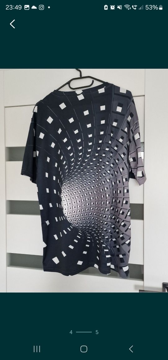 T-shirt męski XL koszulka wzór 3D nowy