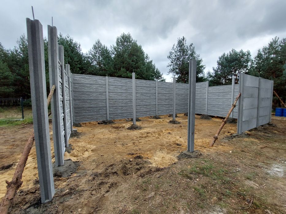 Ogrodzenia betonowe | Garaże z płyt | Transport, rozładunek, montaż