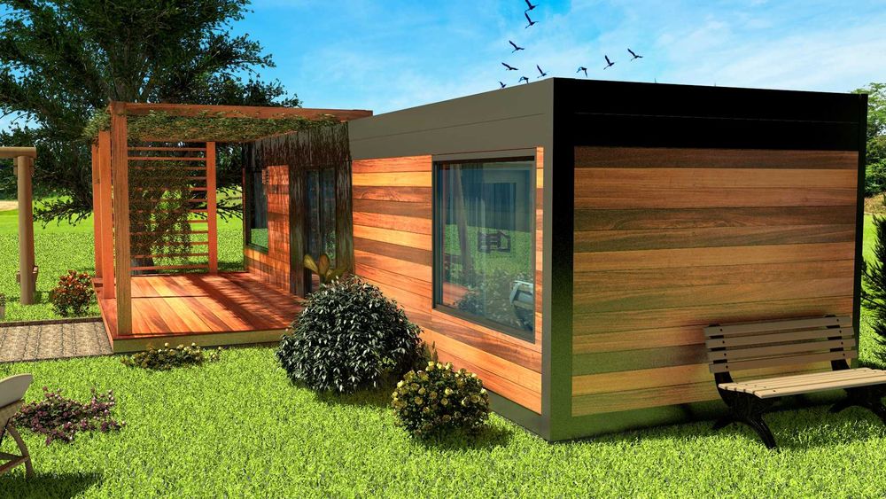 dom modułowy, domek mobilny, domek letniskowy, domek całoroczny
