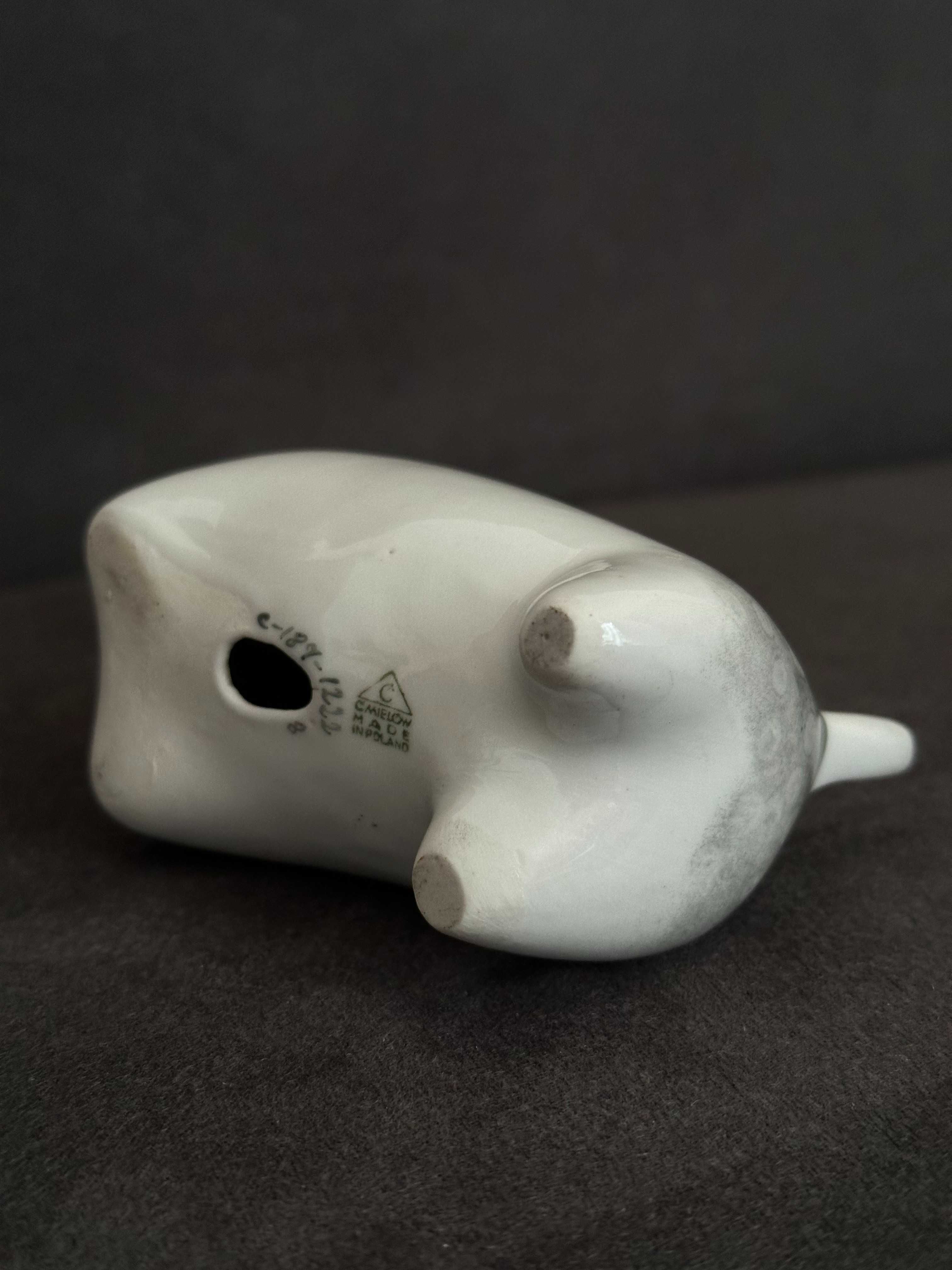 Porcelanowa figurka Sealyham Terrier - Ćmielów 1950/60