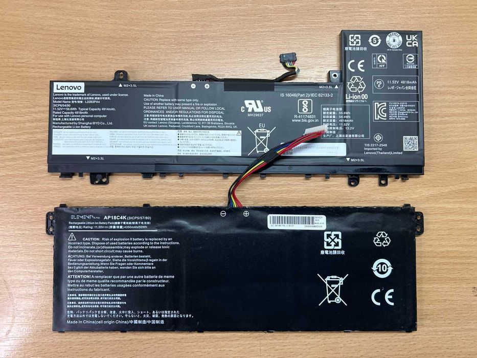 АКБ ноутбук Acer AP18C4K/ Lenovo L22B3PA4/ Asus C4N1837/Medion SSBS81