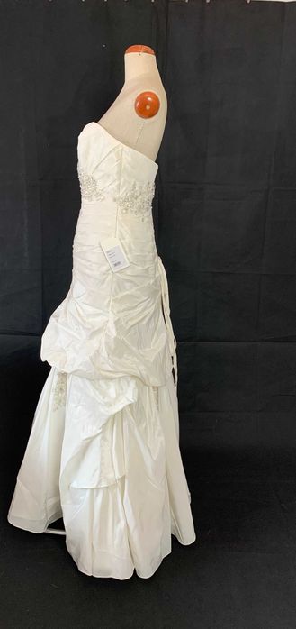 Nowa suknia ślubna z metką Lohrengel 40 L ivory glamour linia a satyna