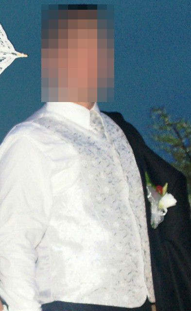Weselna męska kamizelka plus krawat na wzrost 170-185 cm