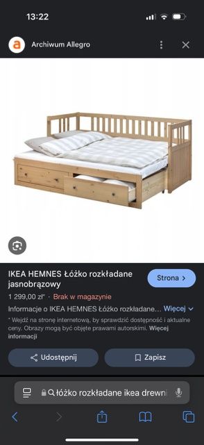Łóżko rozkładane