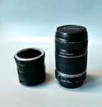 Obiektyw Canon EF-S 55-250mm 1:4-5,6 IS Super Zoom 2x Dekle 4 Adaptery