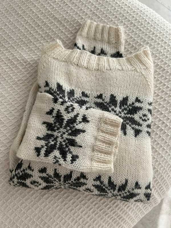 sweter hand made wełna 100% alpaka S/M