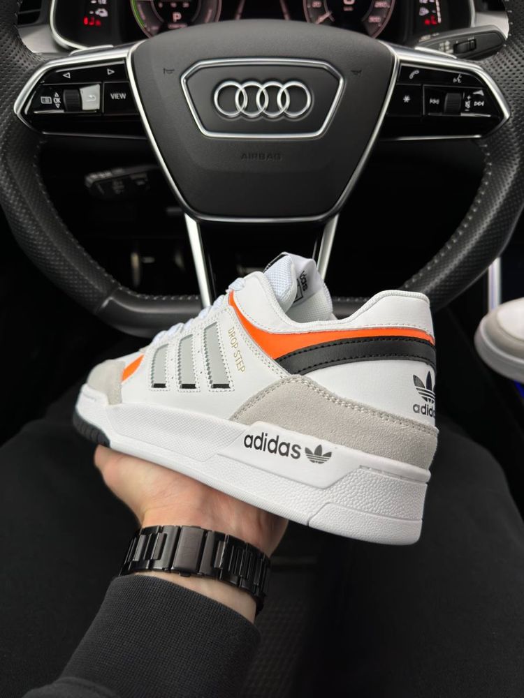 Мужские кроссовки адидас Adidas Originals Drop Step White Gray Orange