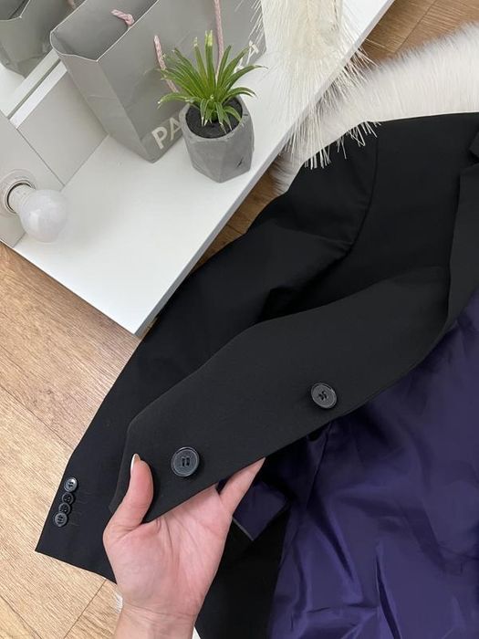 Чорний оверсайз базовий жакет піджак пиджак блайзер на підкладці