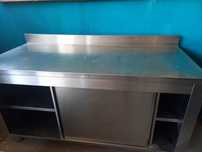 Bancada inox fechada 1.60 x 0.70