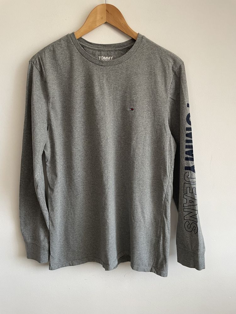 Tommy Hilfiger longsleeve szary melanz basic cotton