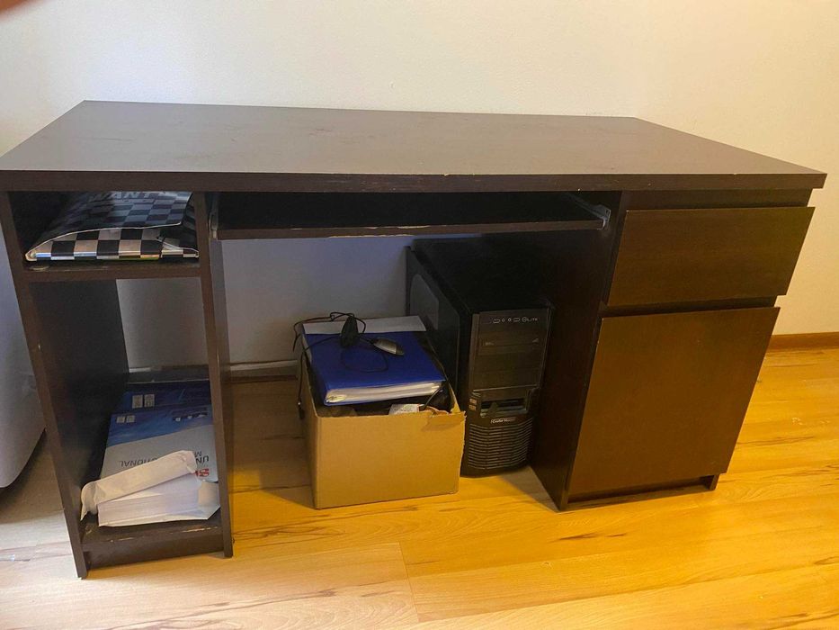 Biurko 135x65 cm – solidne, gruby blat 3 cm, do biura lub dla dziecka