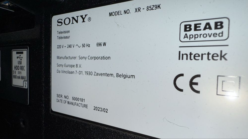 TV Sony 8K UHD 85” XR-85Z9K Mini Led -65% wyprzedaż telewizor