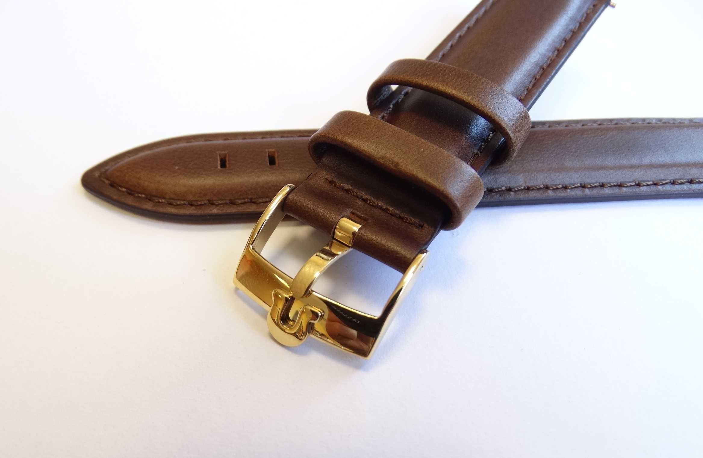 Pasek skórzany 18mm do zegarka Omega brą