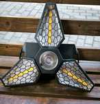 Obrotowe lampy dj lub zespół muzyczny, retro amber
