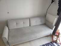 Sofa rozkładana trzyosobowa - bonellowe sprężyny -