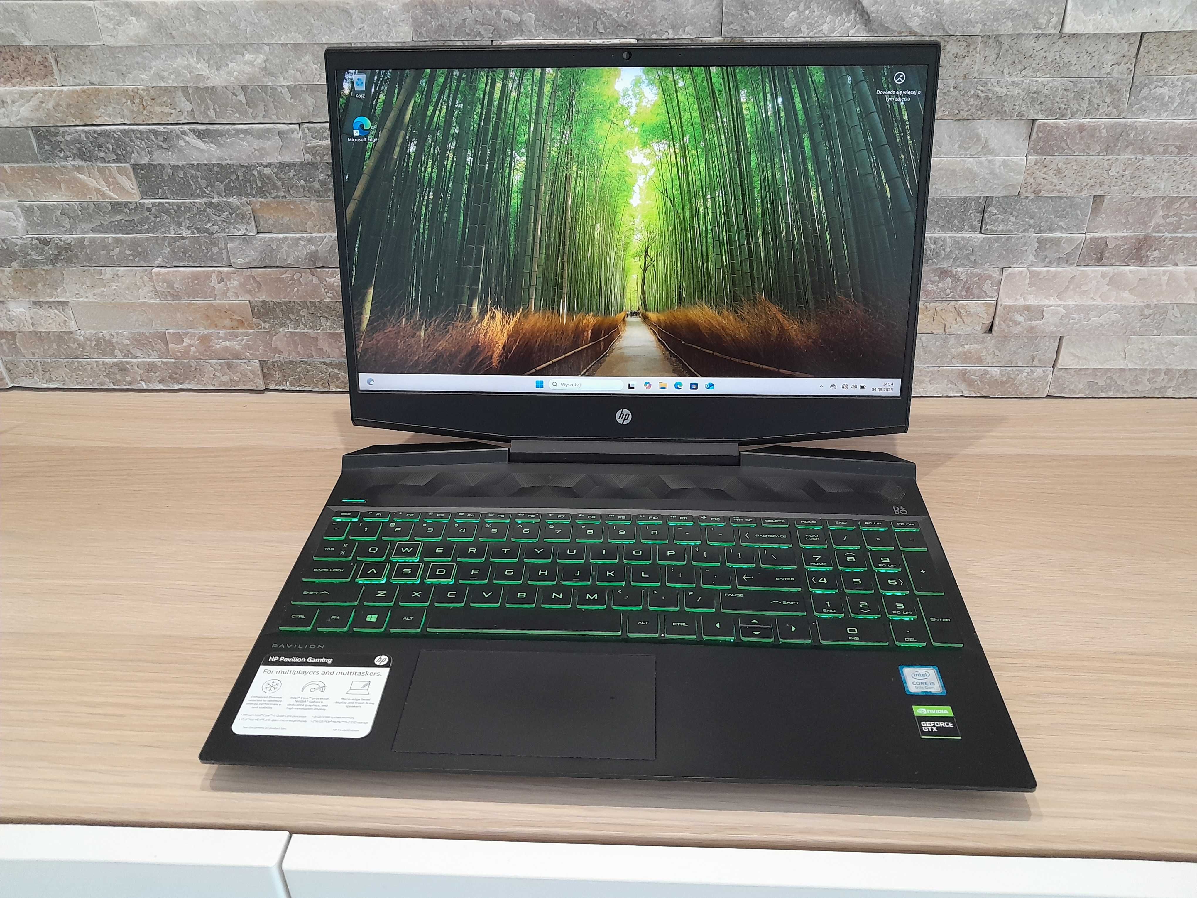 Laptop Gamingowy HP/ Geforce GTX 1650 / Core i5 9300H / SSD / Jak nowy