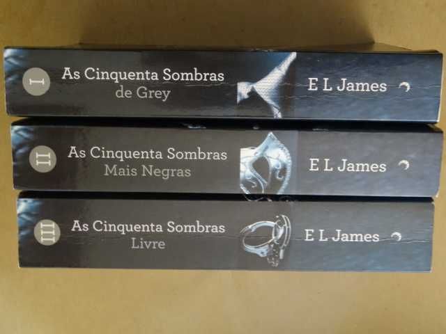 As Cinquenta Sombras de Grey de E L James - 3 Volumes