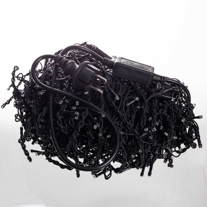 Вулична Гірлянда Соплі LED 20–36 м з Ефектом Flash, Білий/Чорний дріт