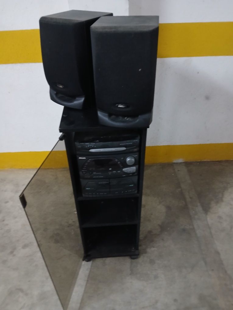 Aparalhagem philips antiga para cds e cassetes