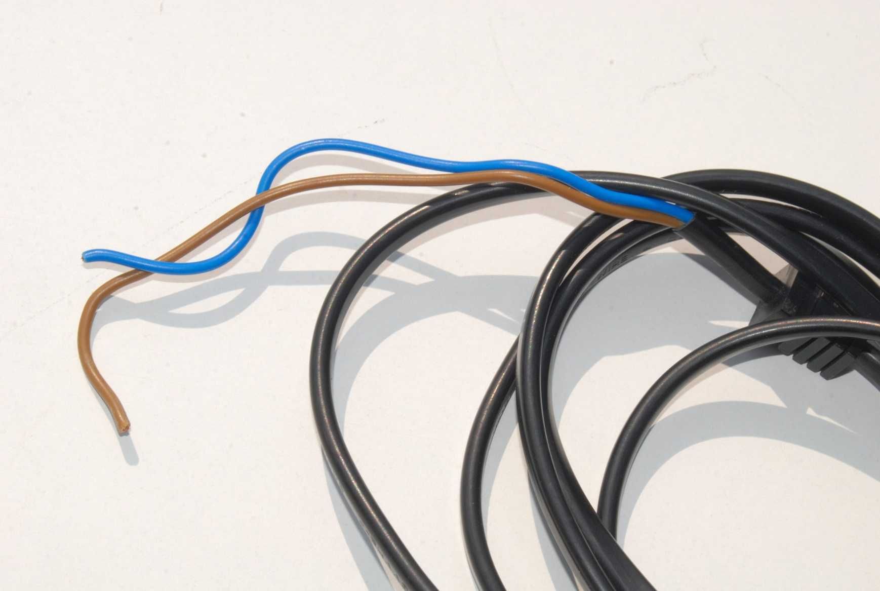 Kabel zasilający przewód z wtyczką 2 x 0,5 mm2 160 cm