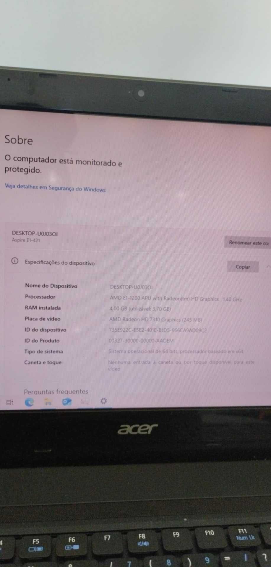 Notebook  funciona perfeitamente