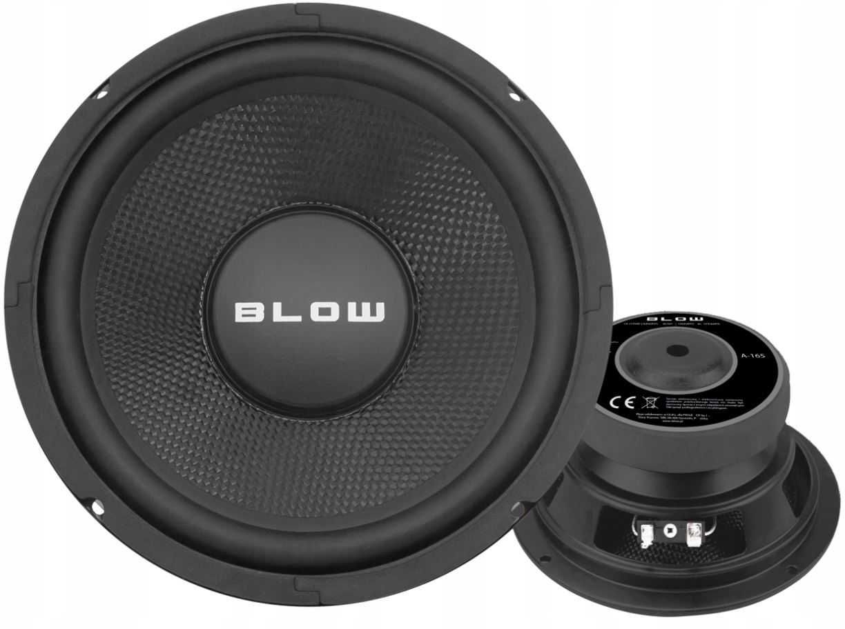 GŁOŚNIK Samochodowy Basowy 16,5cm SUBWOOFER 6,5" 200W BASS Niskotonowy