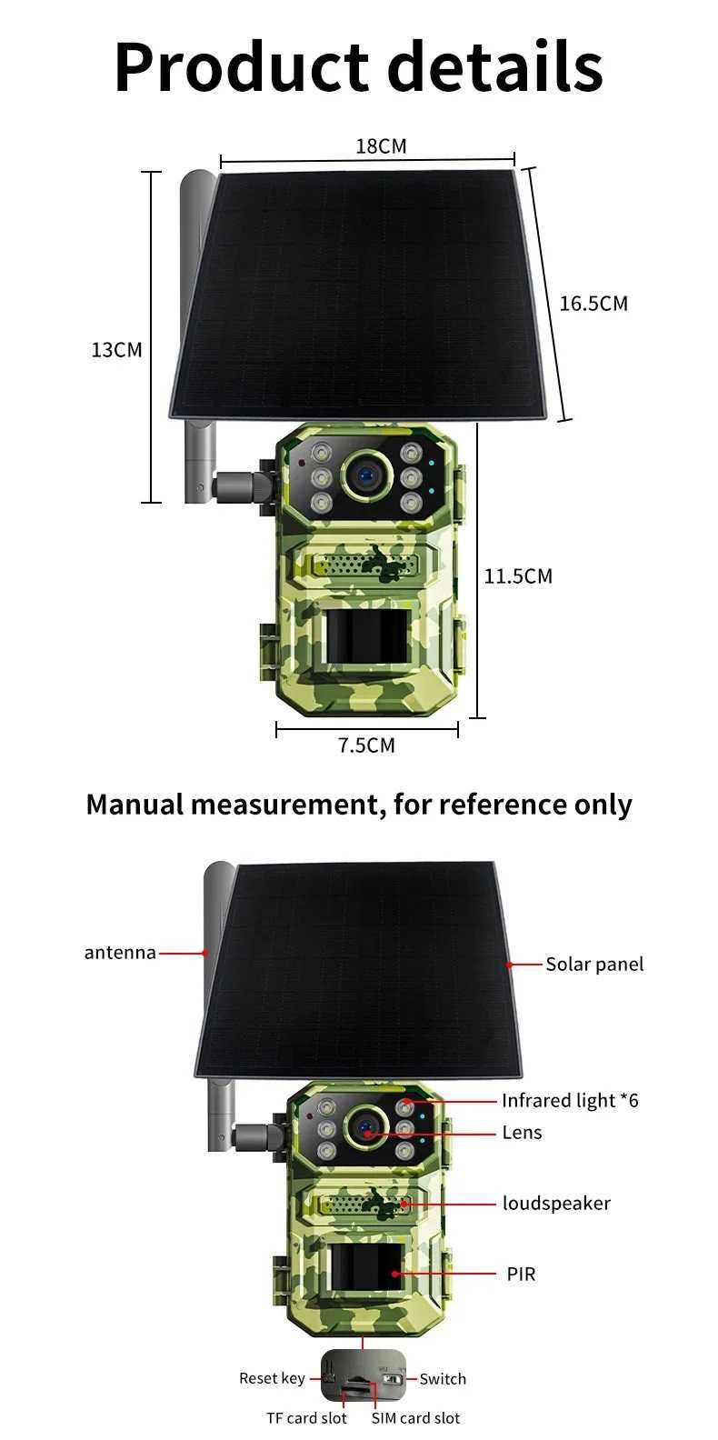 Fotopułapka Kamera Solarna GSM 4G LTE IR APP UCON