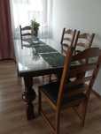 Stół drewniany + 6 krzeseł drewnianych