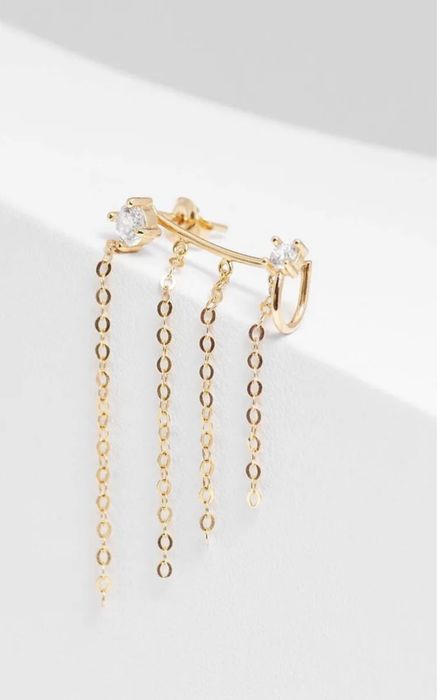 Сережка Кафф зі срібла з позолотою ANIA KRUK ROCK IT