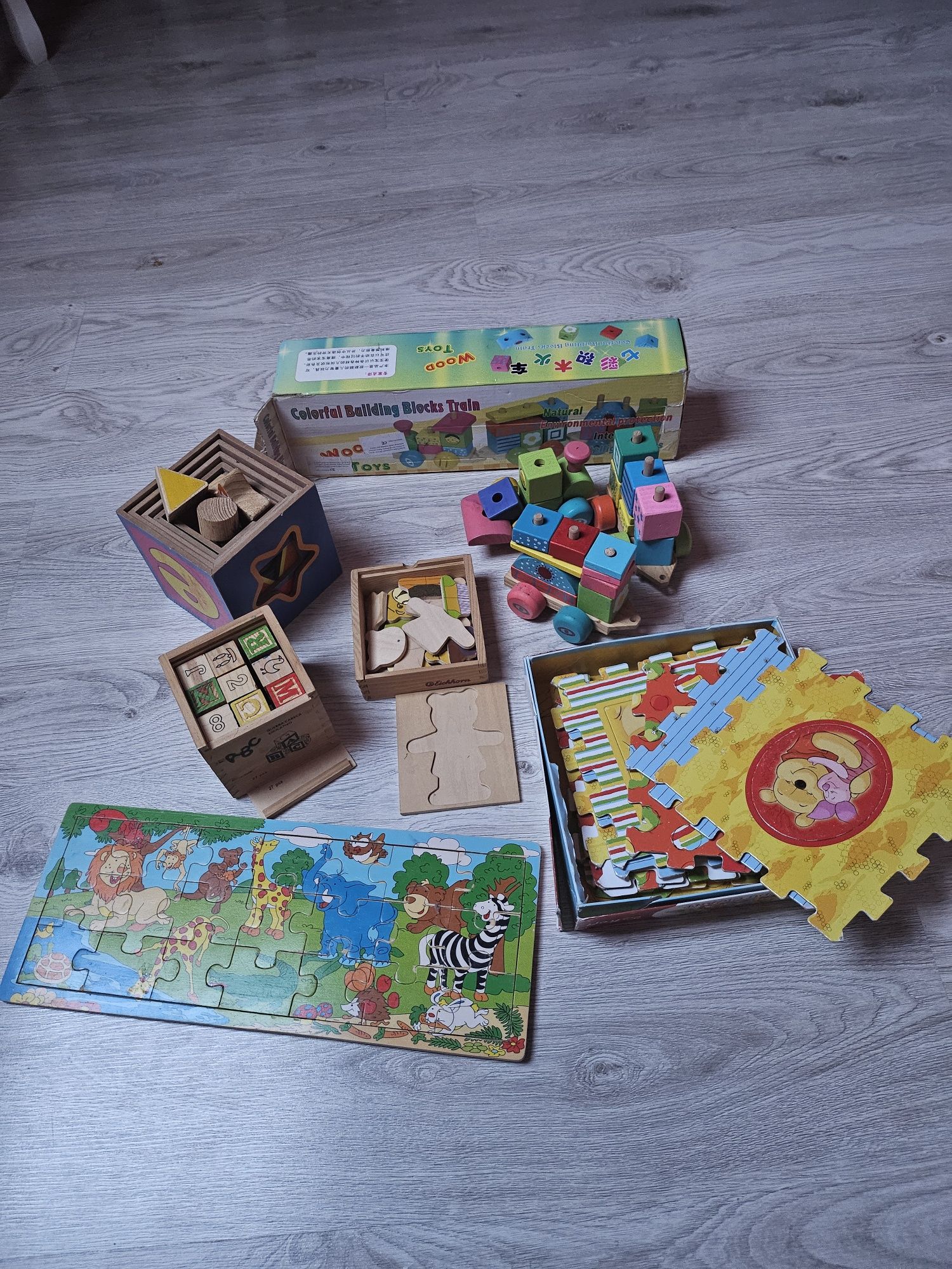 Zabawki drewniane zestaw