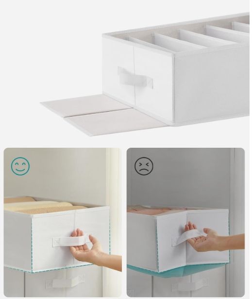 Songmics Zestaw 4 Organizerów Do Szafy Z 6 Przegródkami Rus009W04