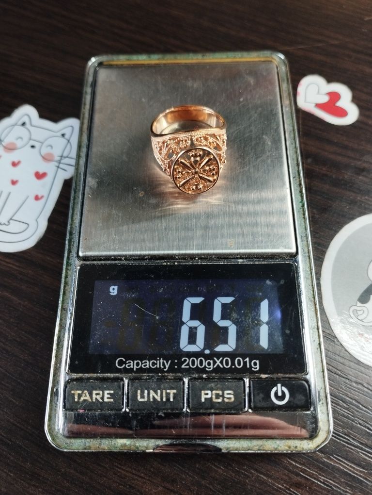 Золотой перстень СССР 17.5 размер 6.51 грамма