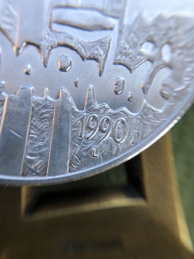 Moneta Solidarność 100 000 złotych 1990 rok srebro