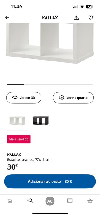 Estante Kallax IKEA 2 cubos