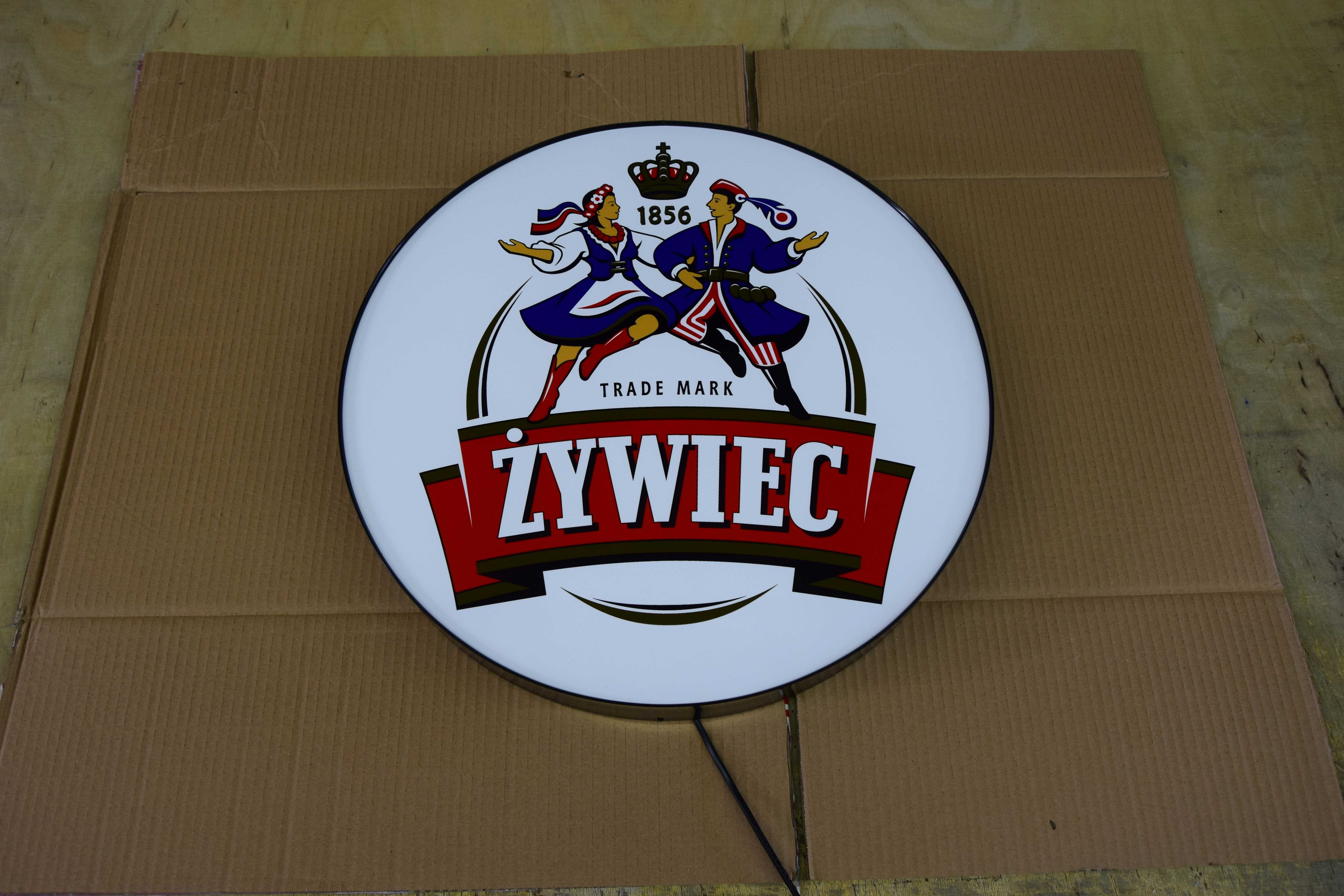 Reklama LED do baru ŻYWIEC, Podświetlane logo Żywca, Szyld, Baner 3D